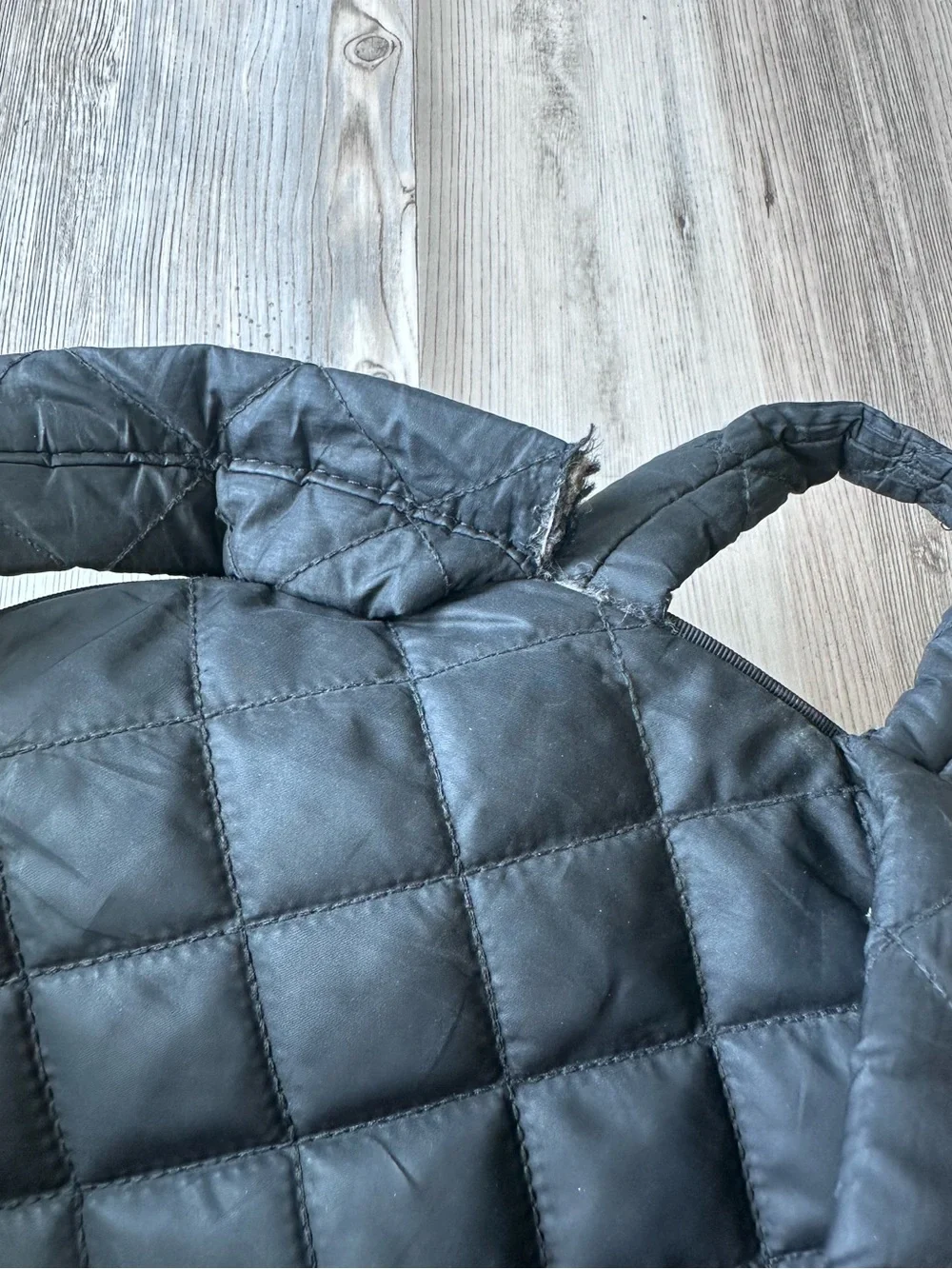 Kate Spade Black Quilted Nylon Backpack Gold Hardware Repair Project